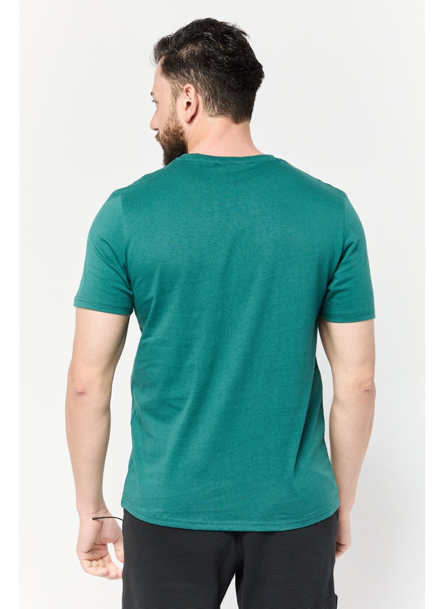 TapouT Men Sportswear Fit Short Sleeve Outdoor T-Shirt, Teal Green  - Image 4