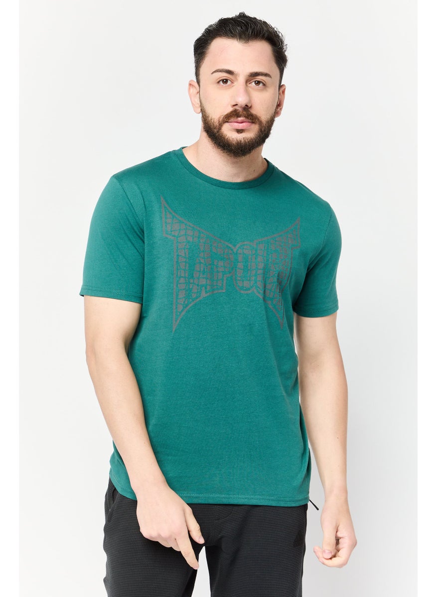 TapouT Men Sportswear Fit Short Sleeve Outdoor T-Shirt, Teal Green  - Image 1