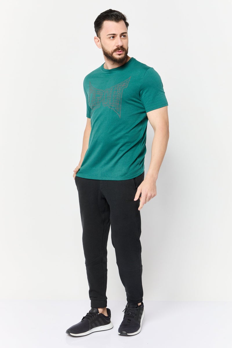 TapouT Men Sportswear Fit Short Sleeve Outdoor T-Shirt, Teal Green - Image 2