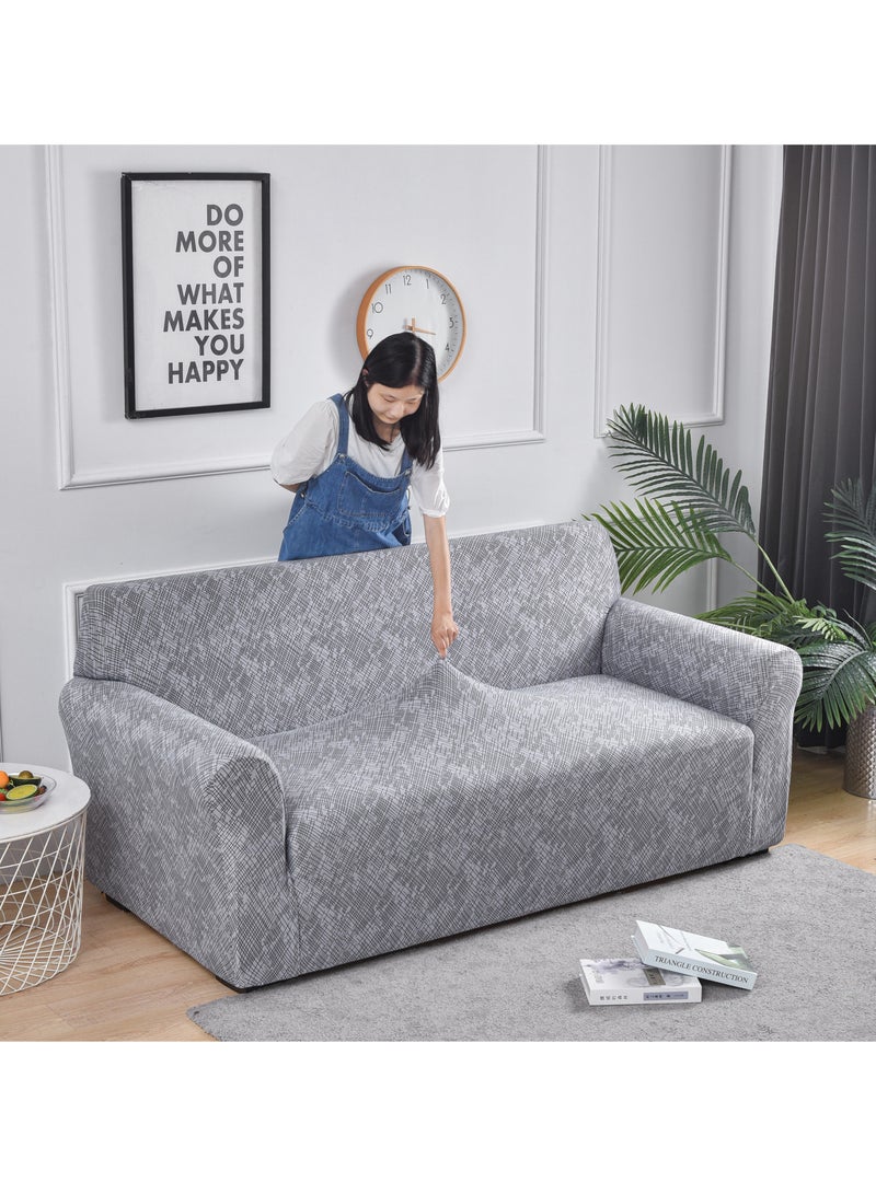 DUNISO Sofa cover, elastic printed sofa protective cover, anti slip furniture cover, anti fouling and wear resistant, suitable for all seasons, suitable for two seater sofas, 145 to 185cm  - Image 4