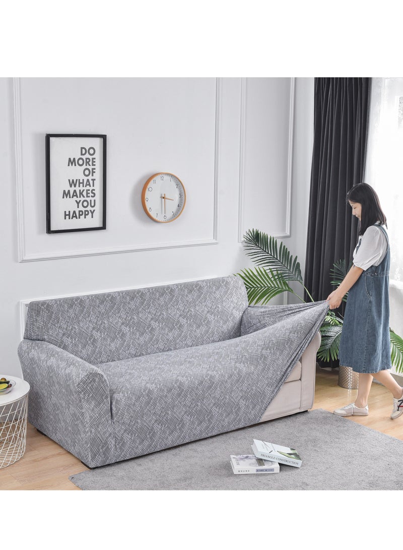DUNISO Sofa cover, elastic printed sofa protective cover, anti slip furniture cover, anti fouling and wear resistant, suitable for all seasons, suitable for two seater sofas, 145 to 185cm  - Image 5