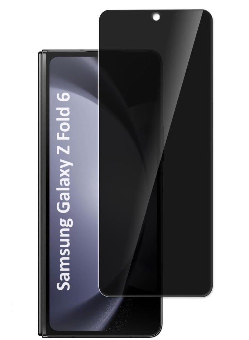 YJS Screen Glass for Samsung Galaxy Z Fold 6 Front Screen Privacy Screen Protector Anti-Spy Tempered Glass Film 9H Hardness Scratch Resistant Bubble Free Glass Screen Protector for Samsung Galaxy Z Fold 6 - Image 1