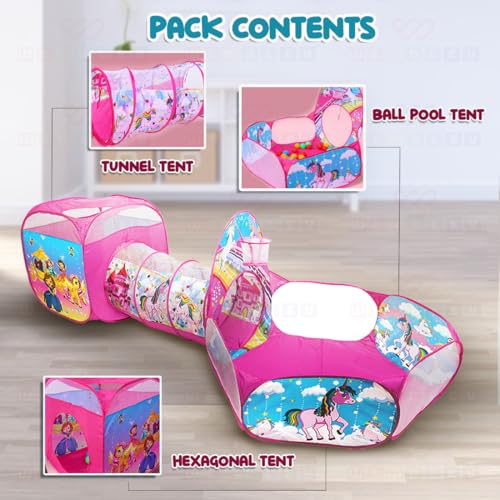 Wembley 3-in-1 Ocean Ball Pool Tunnel for Kids 1-5 Years Girls Boys Toddlers Ball Pit Foldable Tent House for Kids Activity Indoor Outdoor Toys - Balls Not Included,Blue - Image 5