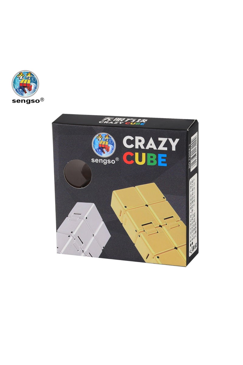 BLACK SENGSO Infinity Cube,Fidget Cube New Version Fidget Finger Toys for Stress and Anxiety Relief