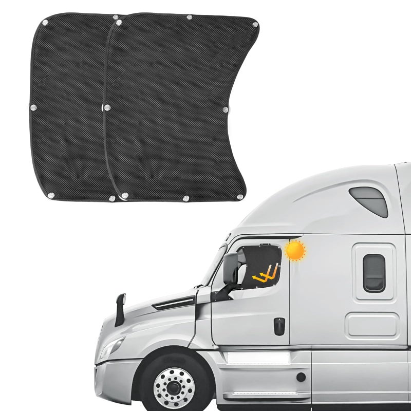 EGNGY Side Window Sun Shade for Semi Truck 2224 inch Large Car Window Shades for Freightliner Volvo VNL International Trucks Semi Truck Accessories Easy Install Interior UV Protection - Image 2