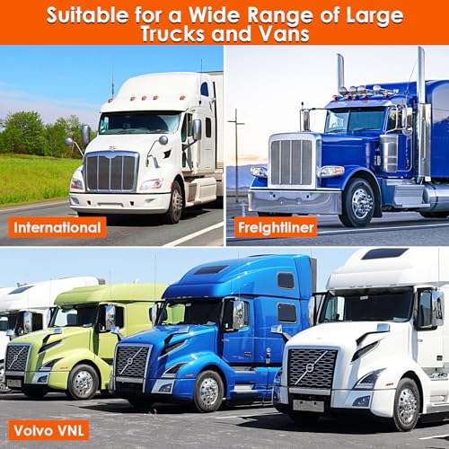 EGNGY Side Window Sun Shade for Semi Truck 2224 inch Large Car Window Shades for Freightliner Volvo VNL International Trucks Semi Truck Accessories Easy Install Interior UV Protection - Image 3