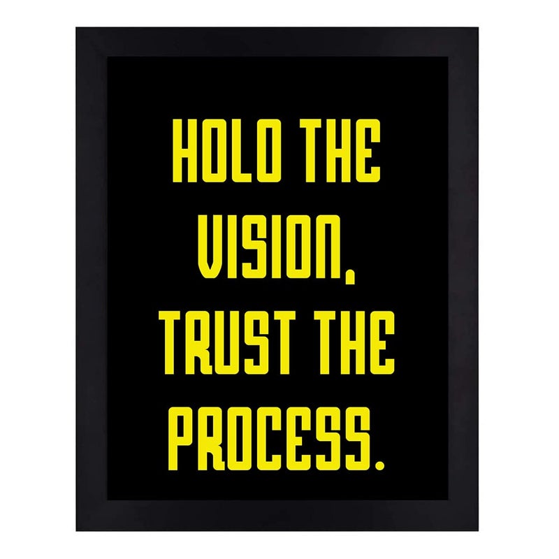 Interio Crafts Trust the Process Motivational Quote Framed PosterFrame Included13X10 Inch Black