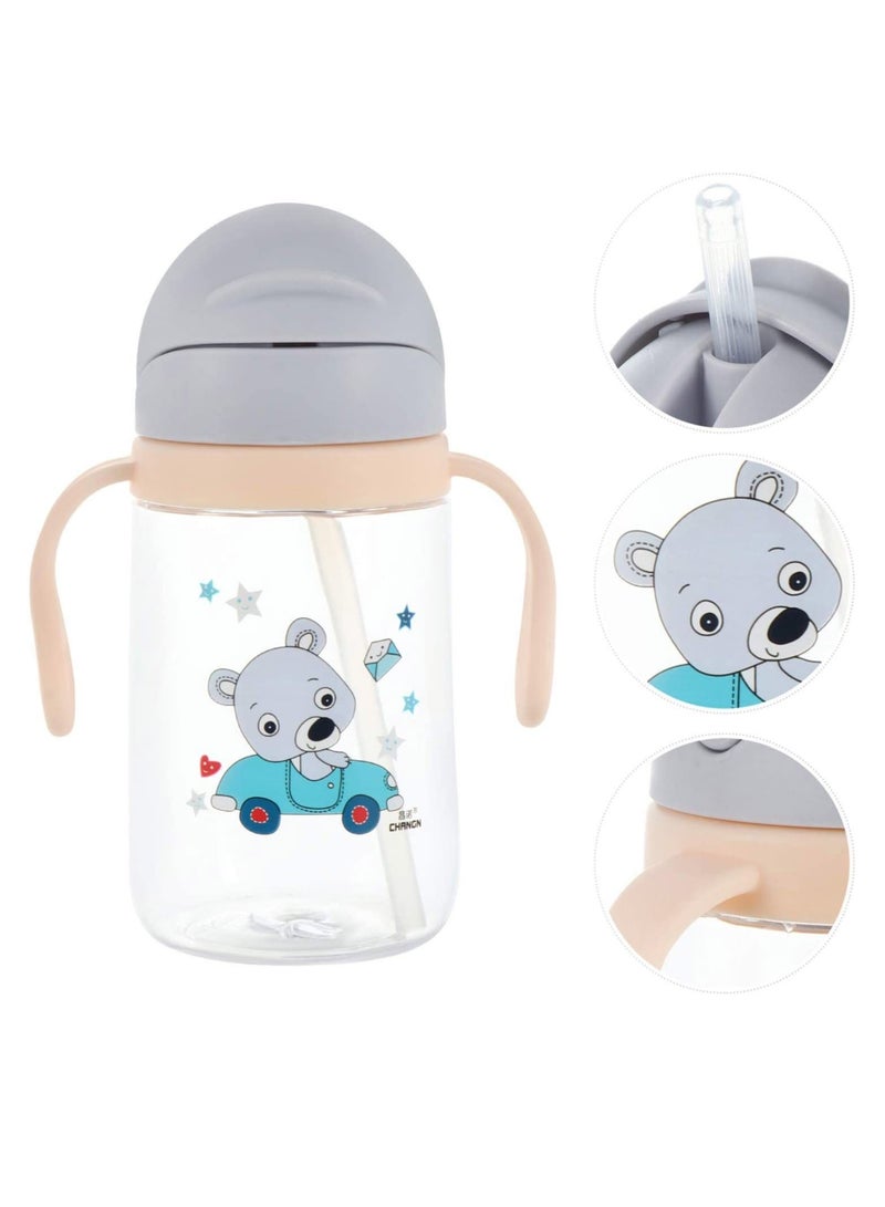SYOSI Baby Cups & Sippy Cup with Straw and a Spout 420ML, Toddler Drinks Water Bottles Trainer Cup with Handles Leak-Proof Silicone Spout Fall Resistant Toddler Student Kettle, for Babies over 8 Months over - Image 1