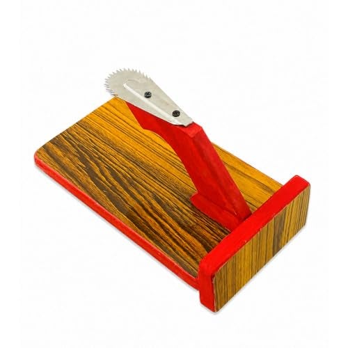 MEXZA™ Wooden Table Top Coconut Scraper Chirava Grater Thengai Thuruvi - Image 1