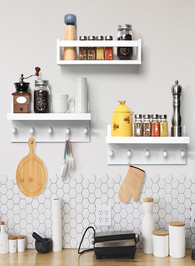 أولييرو مجموعة أولييرو من 4 أرفف كتب عائمة للجدار، رف كتب طبيعي لغرفة الأطفال، رف كتب معلق من خشب البامبو مناسب للأطفال الرضع والمراهقين من الجنسين، أرفف مثبتة على الحائط لتزيين غرفة النوم والحمام - Image 4