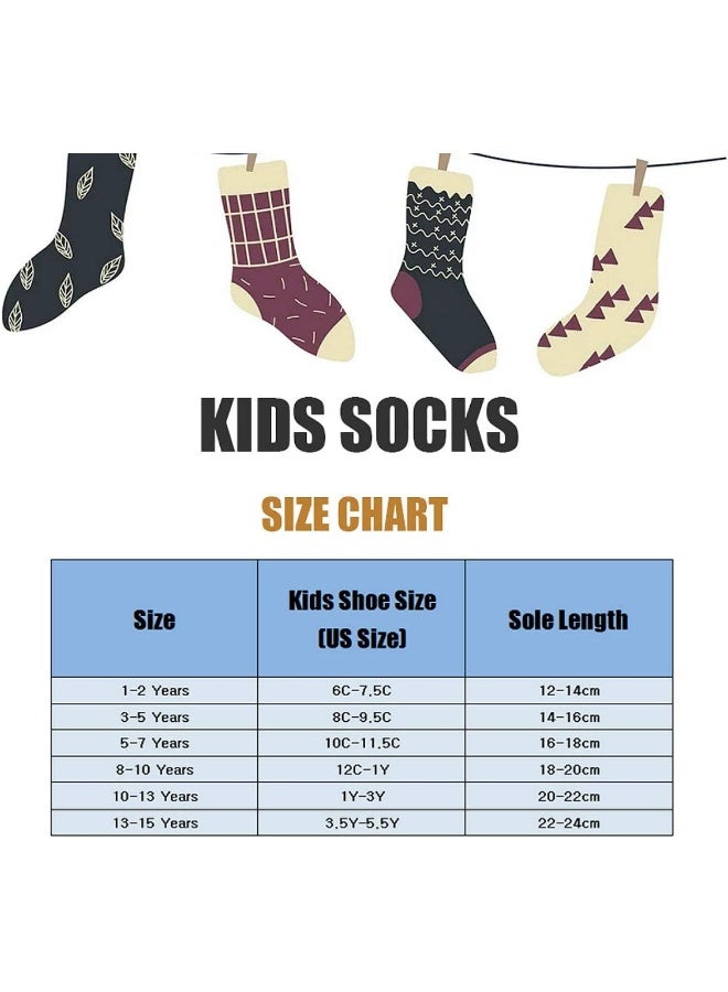 HowJoJo Boys Winter Warm Socks Kids Cotton Crew Socks Cartoon Bear Socks For Boys - Image 2