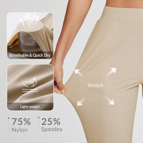 baleaf Womens Khaki Work Pants Lightweight Dressy Golf Pants Stretch with Pockets Petite Travel Ankle Business Casual L - Image 2