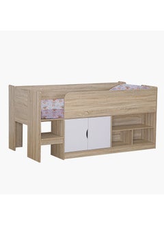Home Box Kulltorp Cabin Bed With 2 Doors And Shelves 195x93x97.3 cm, Mattress Size - 90x190cm  - Image 2