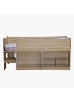 Home Box Kulltorp Cabin Bed With 2 Doors And Shelves 195x93x97.3 cm, Mattress Size - 90x190cm  - Image 3