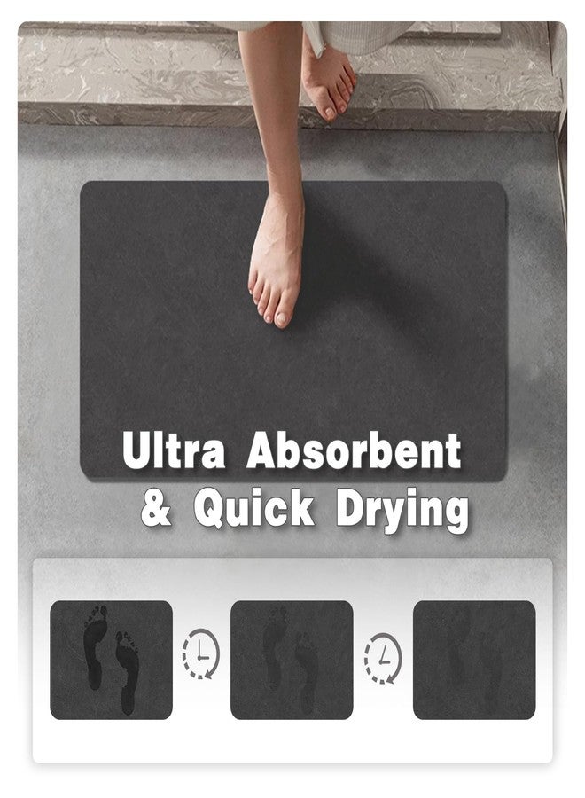 TYUU Black Bath Mat, Bathroom Rugs Non Slip Washable Thin Absorbent Quick Dry Bath Mat Fits Under Door Bathroom Floor Mat Perfect for Bath, Shower, or Sink 16"x24" Black - Image 3
