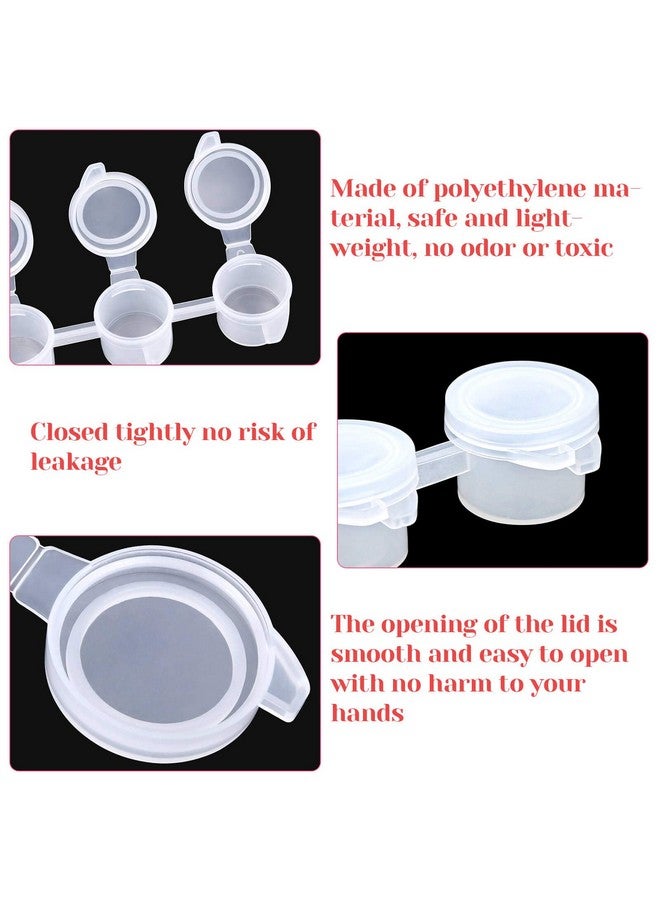 Caffox 240 Pieces Empty Paint Pot, 40 Strips Acrylic Mini Paint Container Strip Storage with Lid for Classrooms School Art and Crafts Paint 3ml/ 0.1oz - Image 5