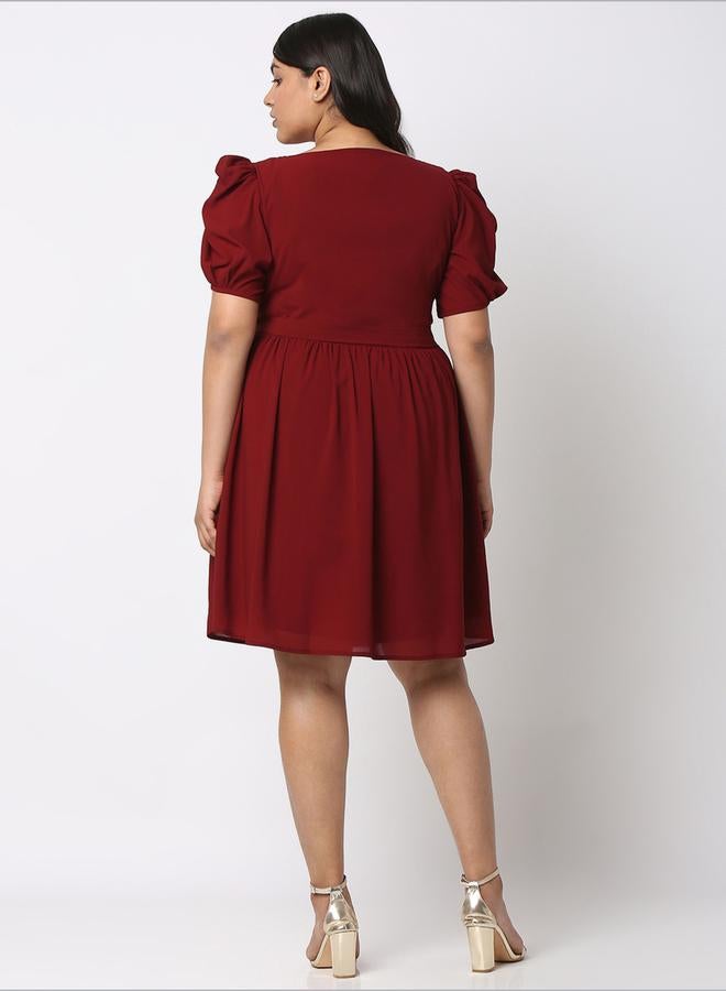 ميش فستان بأكمام منفوشة - Image 5