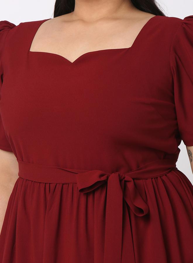 ميش فستان بأكمام منفوشة - Image 2