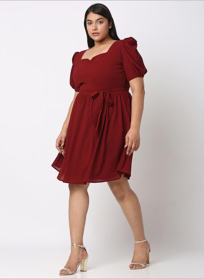 ميش فستان بأكمام منفوشة - Image 4