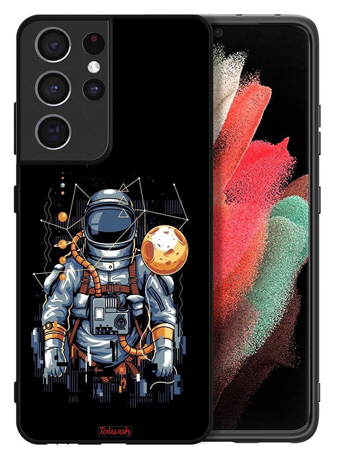 Tolwak Samsung Galaxy S21 Ultra 5G Protective Case Cover Astronaut Abstract Art - Image 2