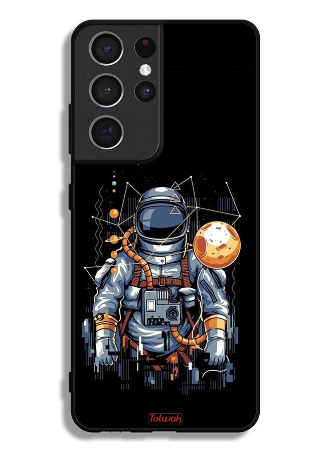 Tolwak Samsung Galaxy S21 Ultra 5G Protective Case Cover Astronaut Abstract Art - Image 3