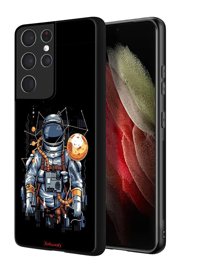 Tolwak Samsung Galaxy S21 Ultra 5G Protective Case Cover Astronaut Abstract Art - Image 1
