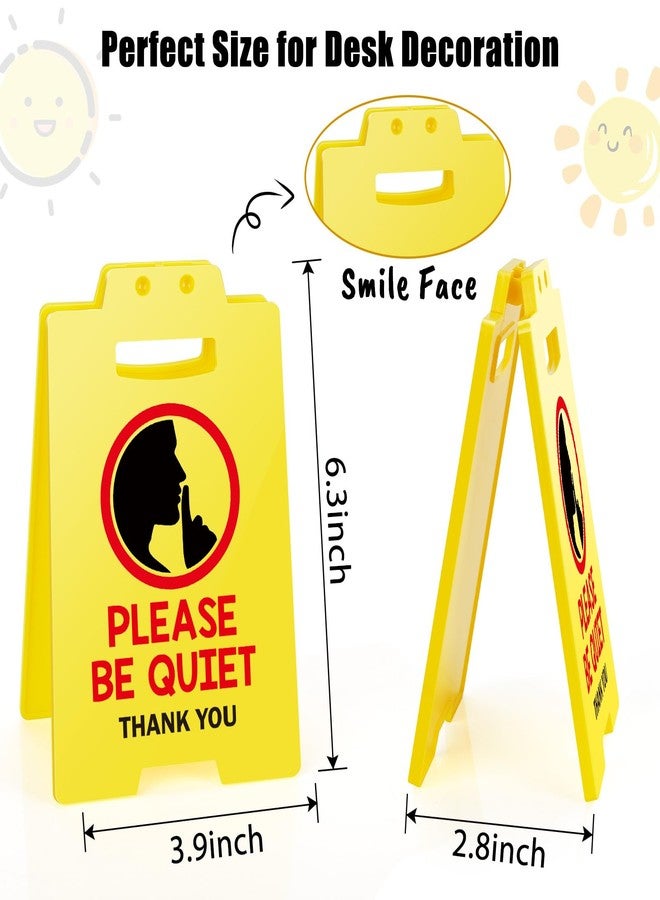 MBL Office Be Quiet Sign - PLEASE BE QUIET, Funny Desk Warning Caution Reminder Sign Cubicle Meeting Conference Room library Decor for Coworker Teammate Employee Boss White Elephant Under 10 Dollar - Image 2