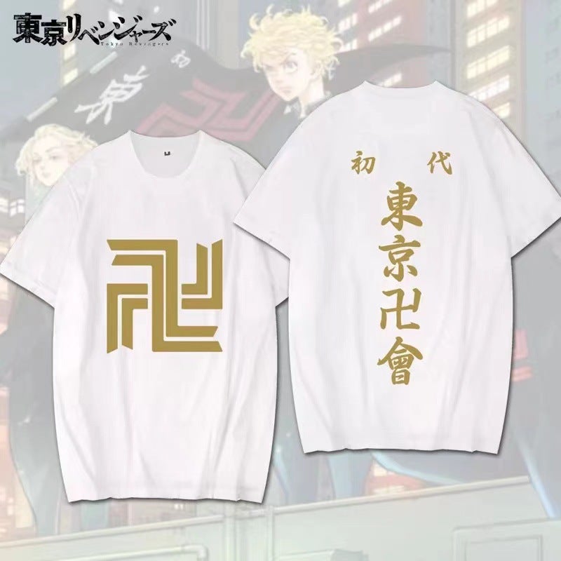 Tokyo Avengers Short-Sleeved Takemaki Takemo Sano Manjiro Ryukomiya T-Shirt Clothes - Image 3