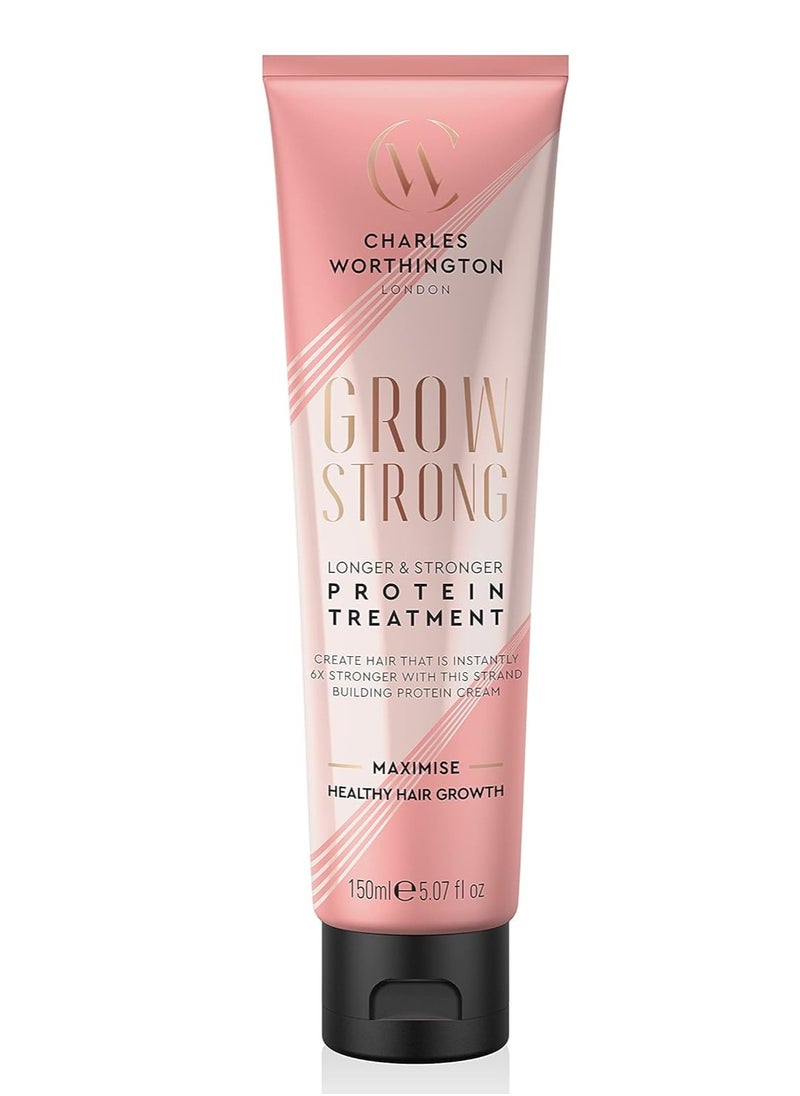 CHARLES WORTHINGTON Grow Strong Longer and Stronger Protein Treatment Hair Growth Serum for Fine Hair Hair Repair Products for Women and Men Salon Hair Repair 150 ml  - Image 1