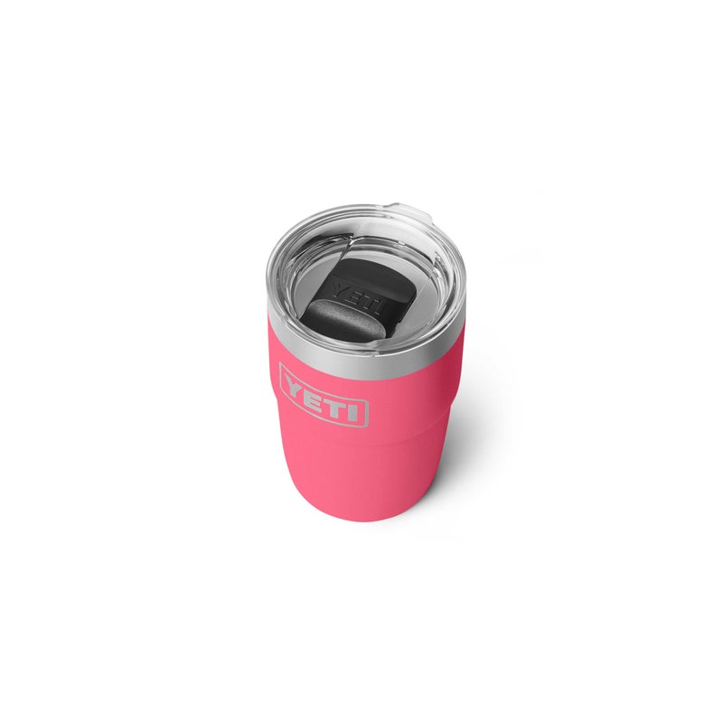 YETI Rambler 8 oz Insulated Coffee Mug with Lid - Stackable Double-Wall Vacuum Insulated Cup - DuraSip Ceramic Lining - Barista-Friendly Design - Stainless Steel - Dishwasher Safe  Tropical Pink - Image 3