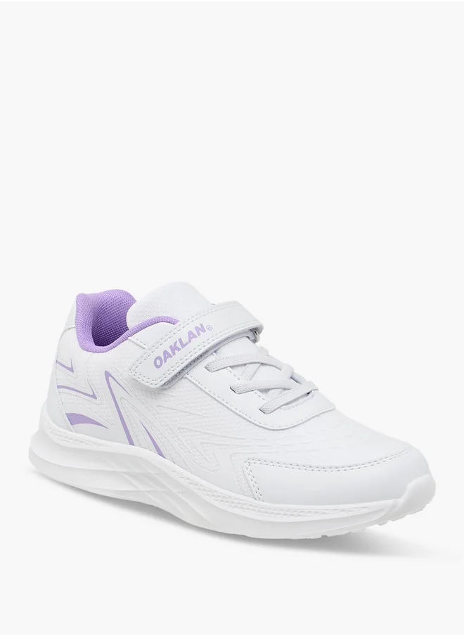 Oaklan by Shoexpress Girls Panelled Sports Shoes with Hook and Loop Closure
