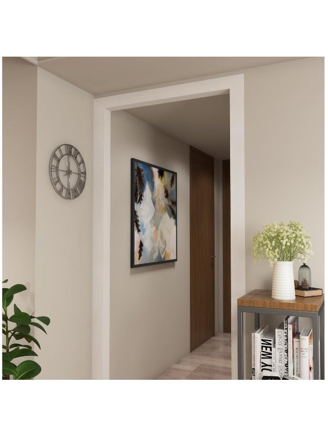 White Oak Wood Border Wallpaper Peel and Stick Bathroom Mirror Frame Border Wood Grain Repair Tape Silver White Wood Bulletin Board Border Trim Self Adhesive Modern Classroom Border 3.2"x197"  - Image 4