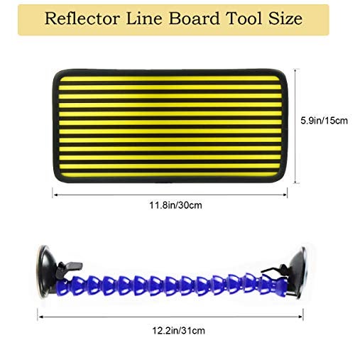 Skdorpfm JMgist Reflector Line Board Paintless Dent Repair Tools with Adjustable Holder for Car Body dent Removal Yellow Stripe Testing Tool - Image 2