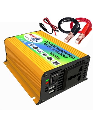 Peaks Power 3000W Modified Sine Wave Inverter High Frequency Power Inverter DC 12V to AC 220V Converter Car Power Charger Inverter with 2.1A Dual USB Port Battery Clips - pzsku/Z17138E4362489F0D68F8Z/45/_/1719671479/221ea47a-c879-4b74-9271-a201bea7551c