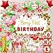 Mpanwen Berry First Birthday Decor Decorations 136 Pcs Strawberry Sweet One 1st Party Supplies for Girls Baby Banner Cake Toppers Balloons Tablecloth Centerpieces Crown Poster Baby Boxes - Image 2