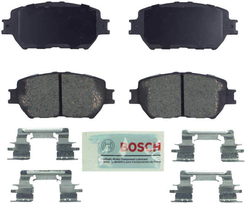 BOSCH BE908H Blue Ceramic Disc Brake Pad Set With Hardware - Compatible With Select Lexus GS300, IS250; Toyota Camry; FRONT - Image 1