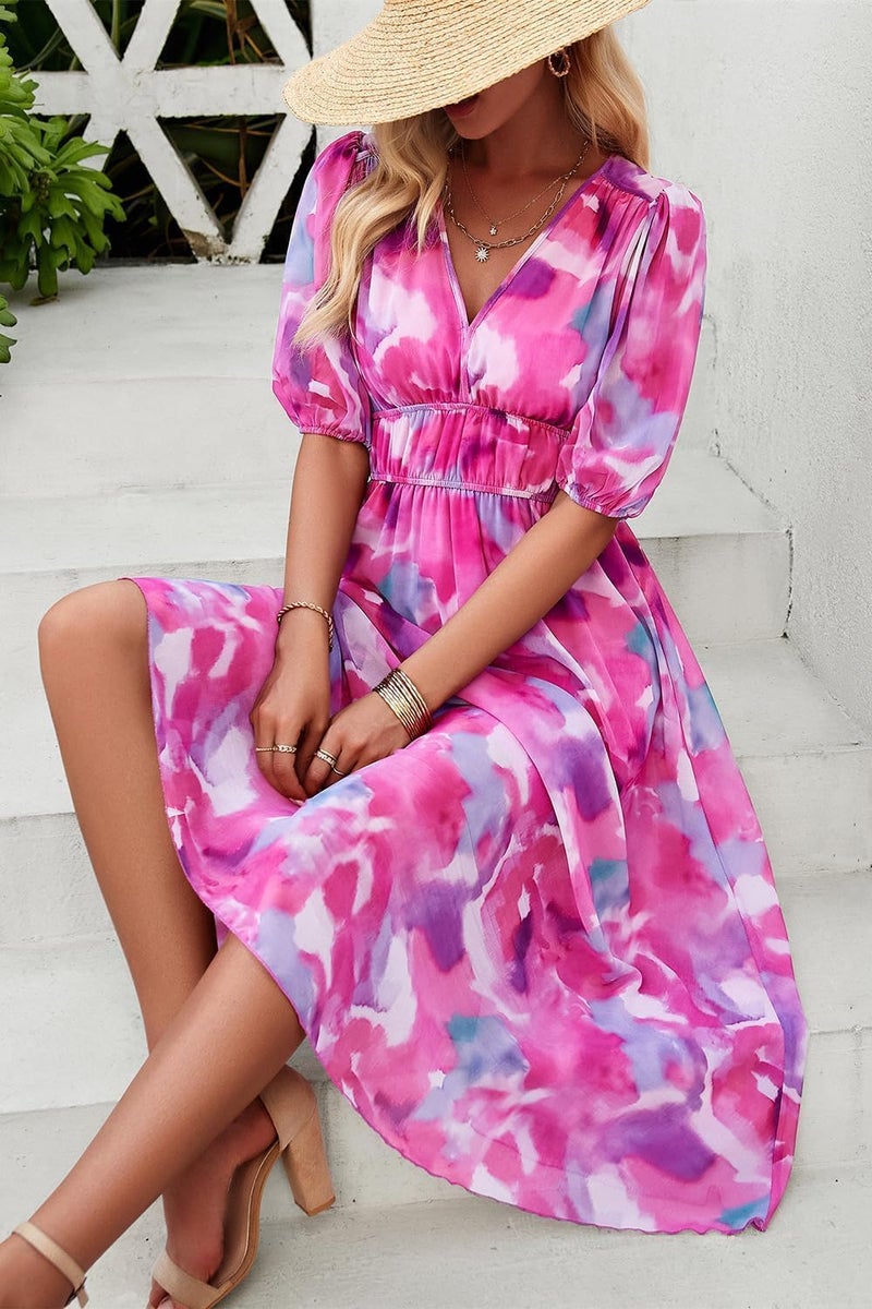 UEAL Sun Dresses for Women Casual Purple Spring Summer Easter Midi Dresses for Women 2025 Medium Purple - Image 2