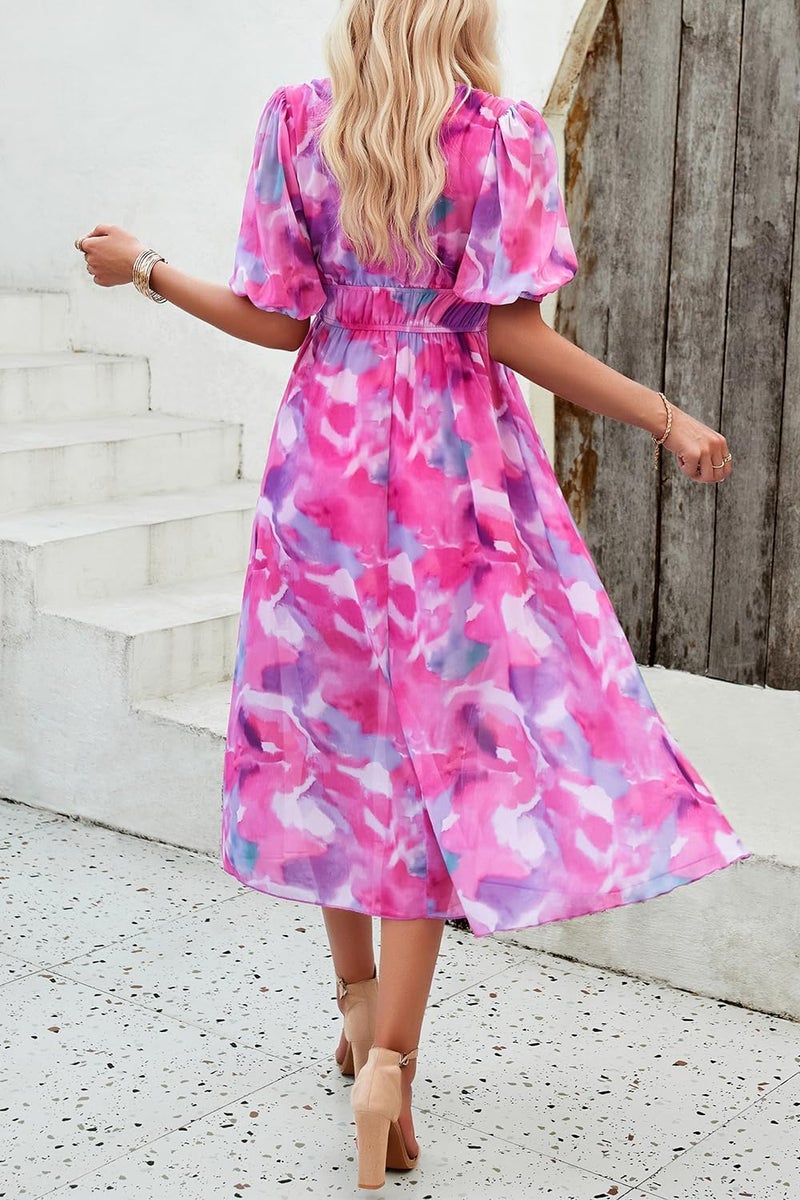 UEAL Sun Dresses for Women Casual Purple Spring Summer Easter Midi Dresses for Women 2025 Medium Purple - Image 5