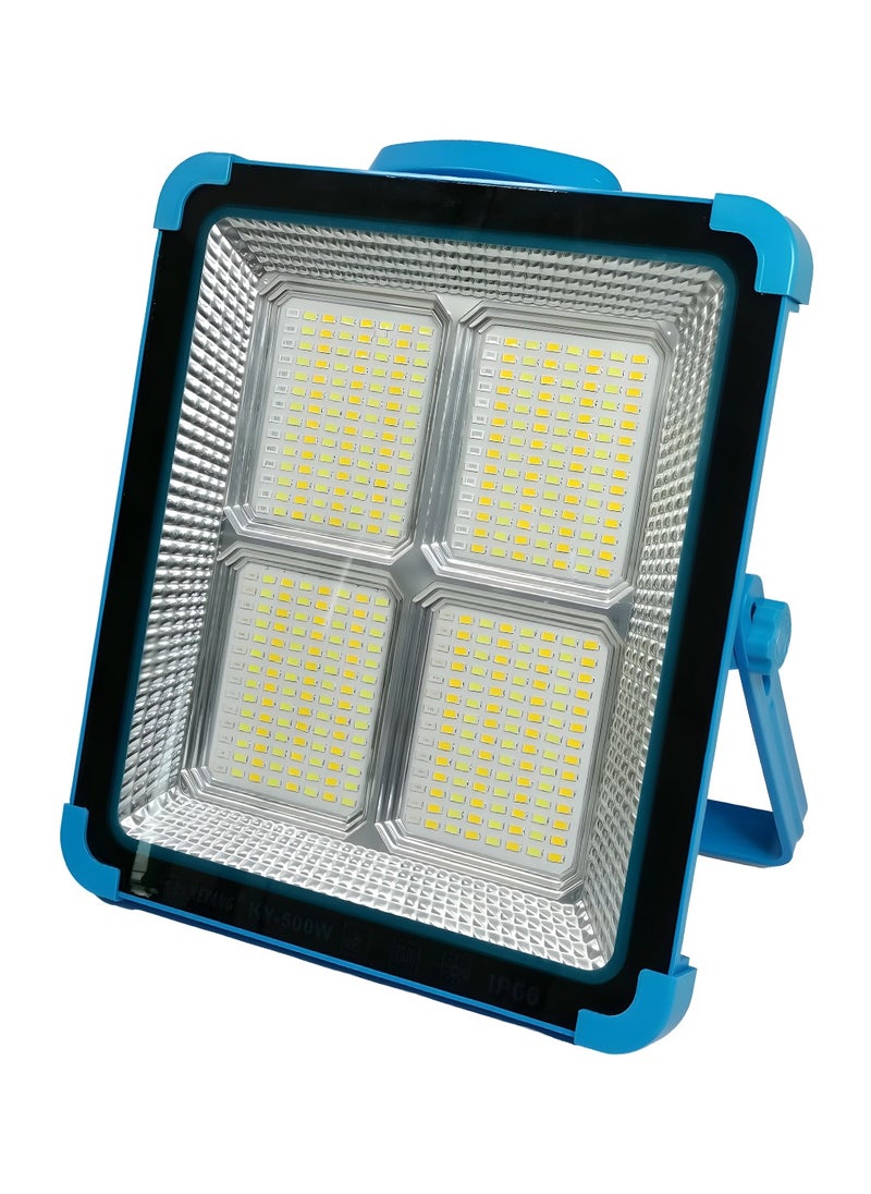 KEYANG KEYANG Rechargeable LED Work Light with Solar Panel, Portable Outdoor Light with Adjustable Brightness, USB & Solar Charging, Waterproof, for Camping, Emergency, Car Repair, and Fishing KY - 500W IP66  - Image 2