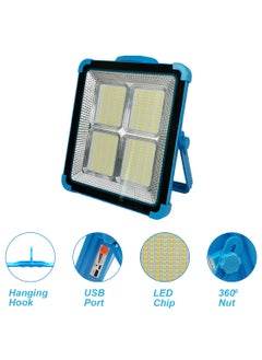 KEYANG KEYANG Rechargeable LED Work Light with Solar Panel, Portable Outdoor Light with Adjustable Brightness, USB & Solar Charging, Waterproof, for Camping, Emergency, Car Repair, and Fishing KY - 500W IP66  - Image 3