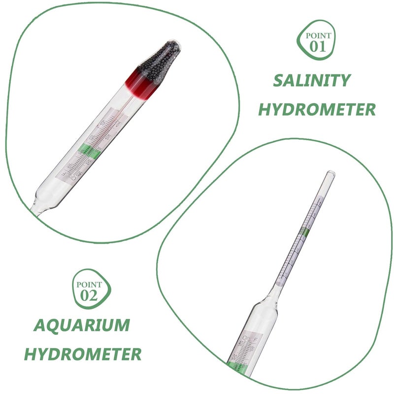 DOITOOL Aquarium Salinity Hydrometer Kit 100ml Plastic Graduated Cylinder Saltwater Salinity Tester for Fish Tanks and Marine Aquariums - Image 3