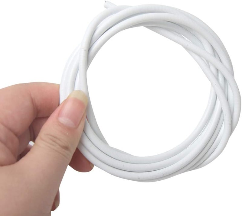 Tookie White Curtain Wire Hanging Cord with Self-Adhesive Hook and Eyes for Net Curtain Rods, 2-4 Meters PVC Curtain String Hanging Rope(Size:2m) - Image 5