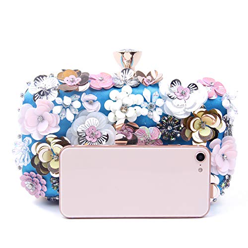 Lanpet Women Clutches Flower Evening Handbag Chain Strap Shoulder Bag - Image 5