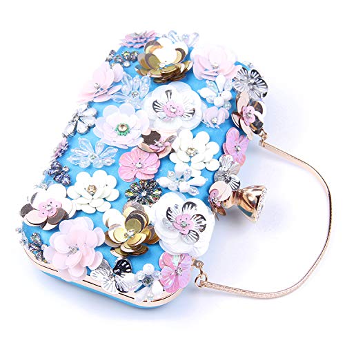 Lanpet Women Clutches Flower Evening Handbag Chain Strap Shoulder Bag - Image 4