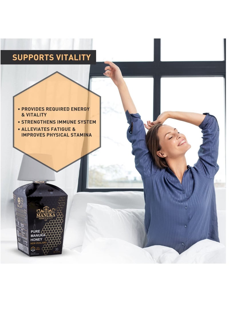 الملكي رويال ملاعق عسل المانوكا الطبيعية + 5 UMF 20 ملعقة - Image 3