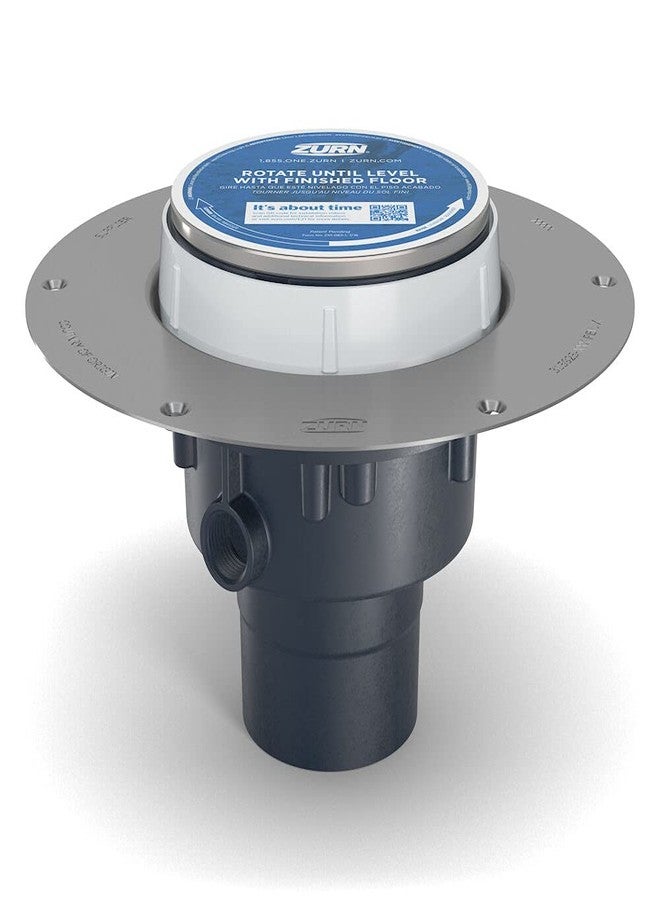 Zurn EZ2-PV3 EZ1 EZ2 PVC Drainwith5" Nickel Bronze Head, Stainless Steel Deck Plate, & 3"X4" Outlet - Image 2