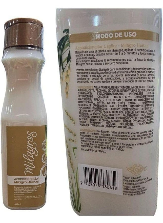 Generic Hair Care Kit - Milagro Herbal Shampoo, Conditioner and Toner (3 Pack), Paraben Free, For All Hair Types, With Rosemary and Rice Extracts, 4.4E+2 Fl Oz - Image 4