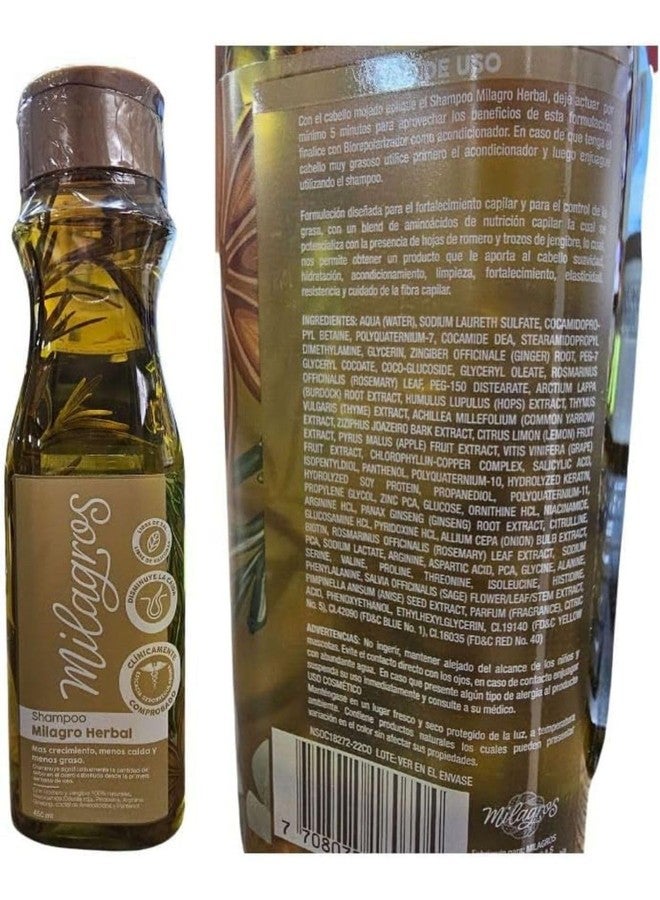 Generic Hair Care Kit - Milagro Herbal Shampoo, Conditioner and Toner (3 Pack), Paraben Free, For All Hair Types, With Rosemary and Rice Extracts, 4.4E+2 Fl Oz - Image 3