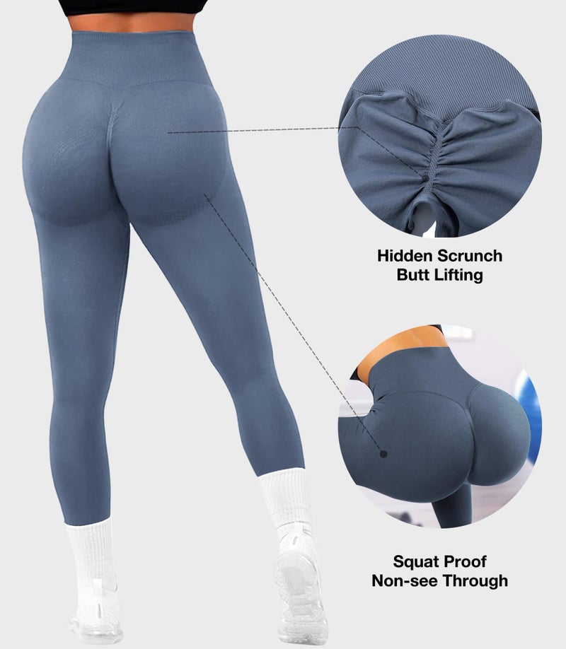 JGS1996 Hidden Scrunch Butt Lifting Leggings for Women Tummy Control High Waisted Workout Gym Seamless Impact Yoga Pants - Image 3