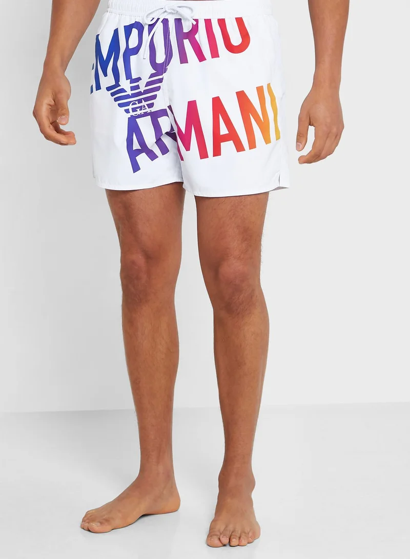EMPORIO ARMANI Logo Swim Shorts